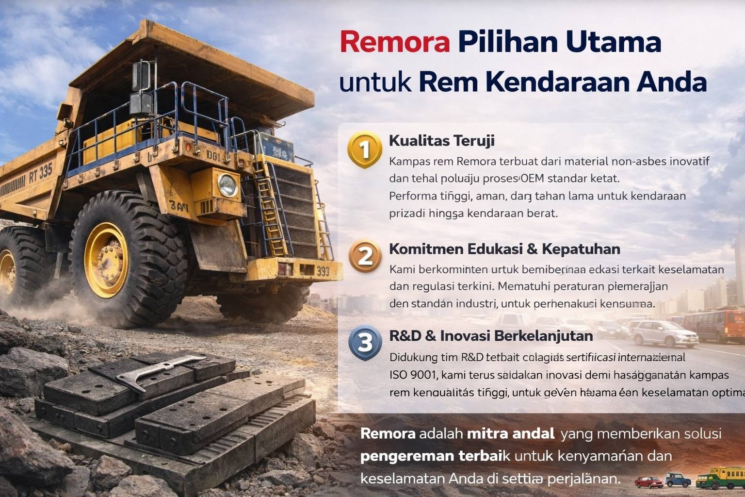 PT. REMORA ERA MANDIRI - Produsen Kampas Rem Non-Asbestos